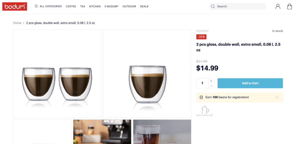 bodum pavina espresso glass cups