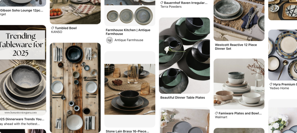 go for an industrial chic look dinnerset
