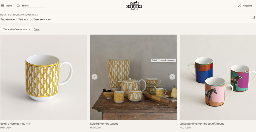 hermès arceau tea set