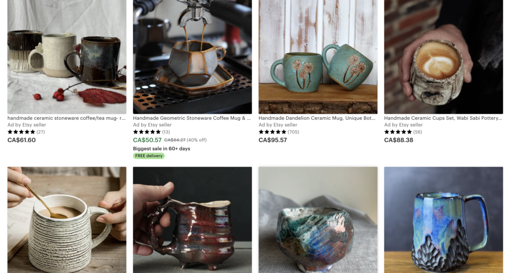 japanese raku style latte mugs
