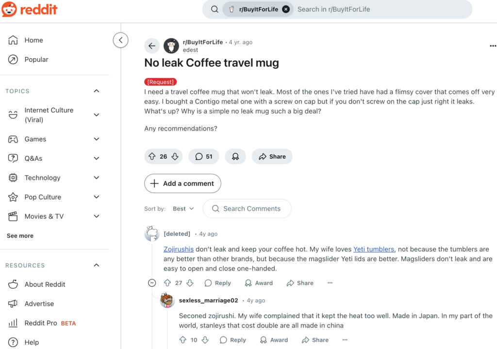 no leak coffee travel mug