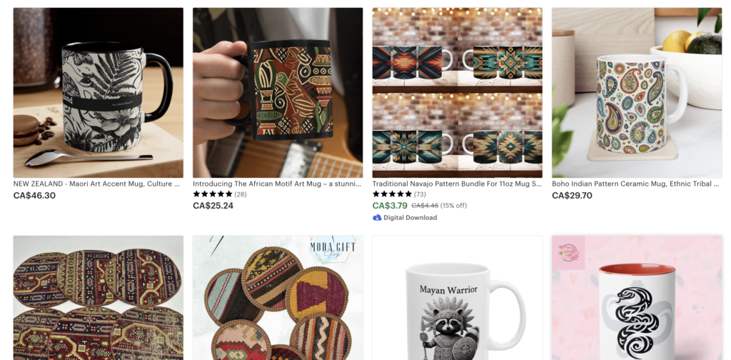 tribal ceramic tea cups for celebrations zulu