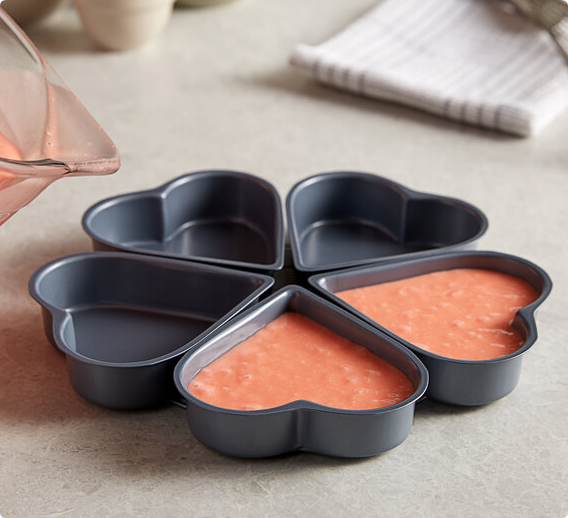 ceramic mini heart shaped molds