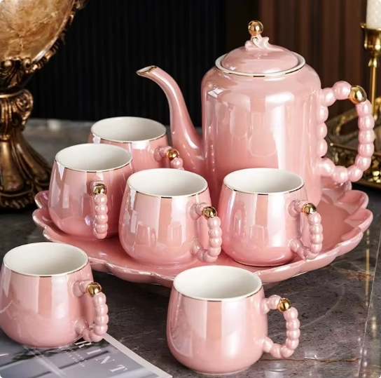 pearl sheen ceramic tea sets