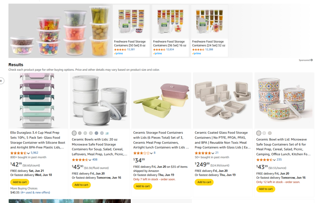 stackable ceramic meal prep containers