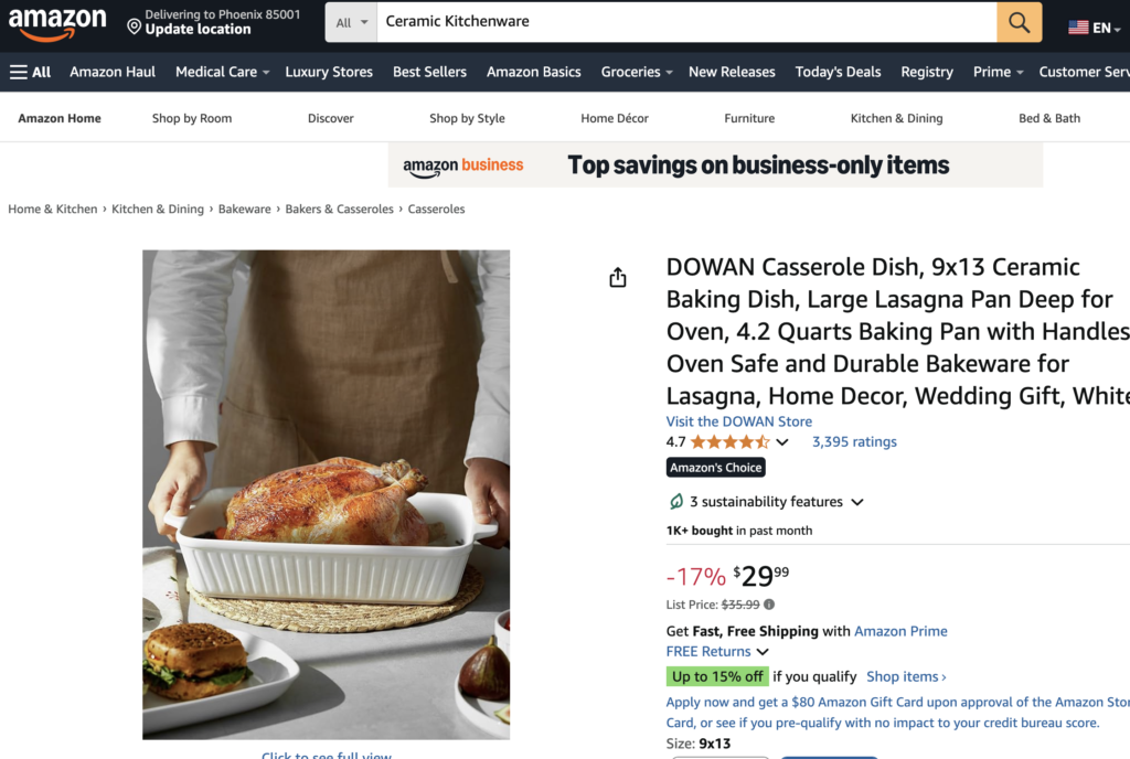 ceramic kitchenware amazon