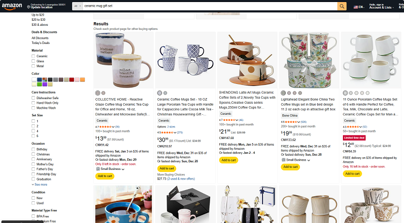 amazon gift mug trend