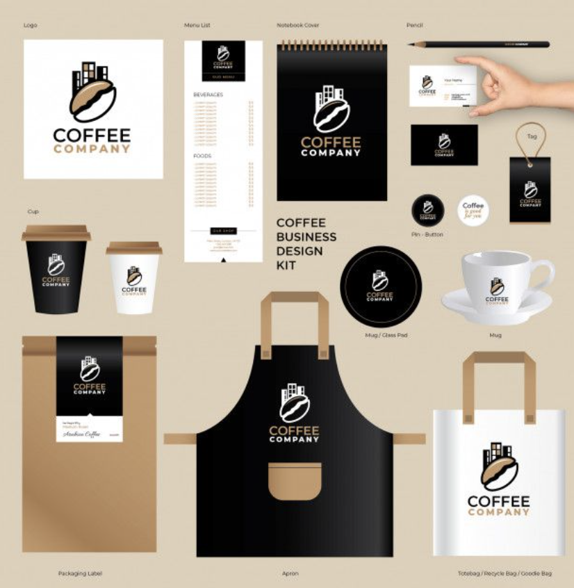café branding design