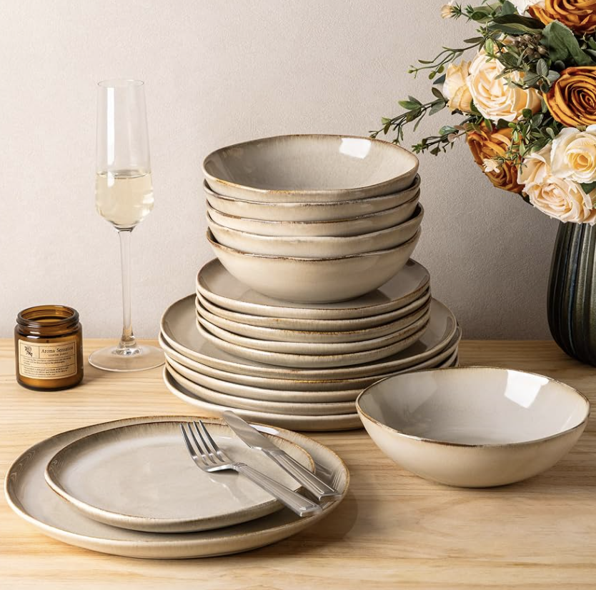 rustic finish earthenware plates
